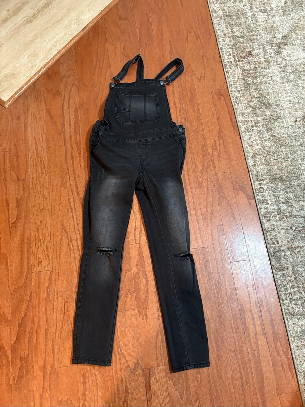 Mossimo Black Women's Denim Overalls - Slim Fit